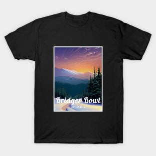 Bridger Bowl ski Montana USA T-Shirt